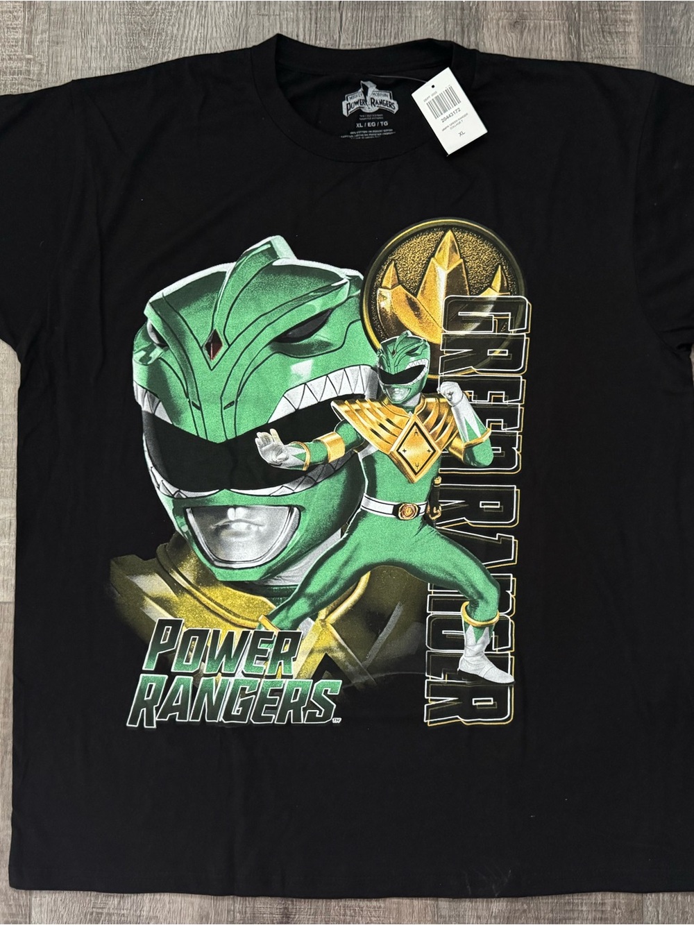 NEW WITH TAGS XL Mighty Morphin Power Rangers GREEN RANGER T-Shirt Tee